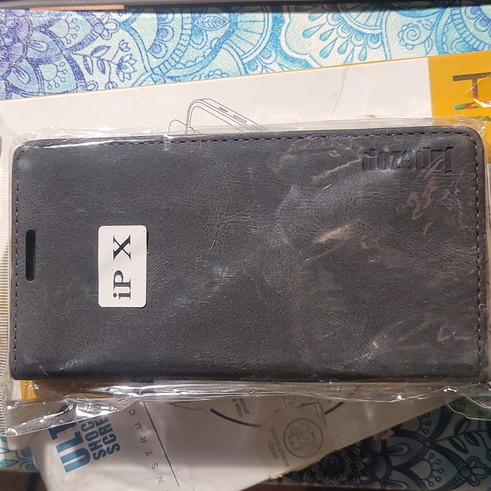 Iphone x , leather fold out case ,janezop.
